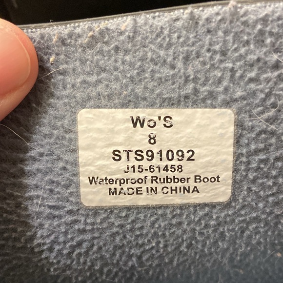 Sperry Tall Rainboats- black- ladies size 8 - Picture 2 of 6